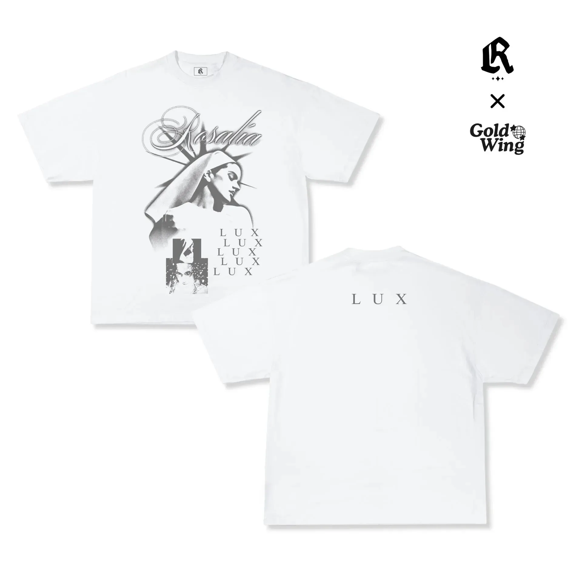 Spanish Trendy Singer ROSALIA Ablum LUX Print T-shirt Women Men Oversized Y2k Short Sleeve Streetwear Crew Neck Female Clothing