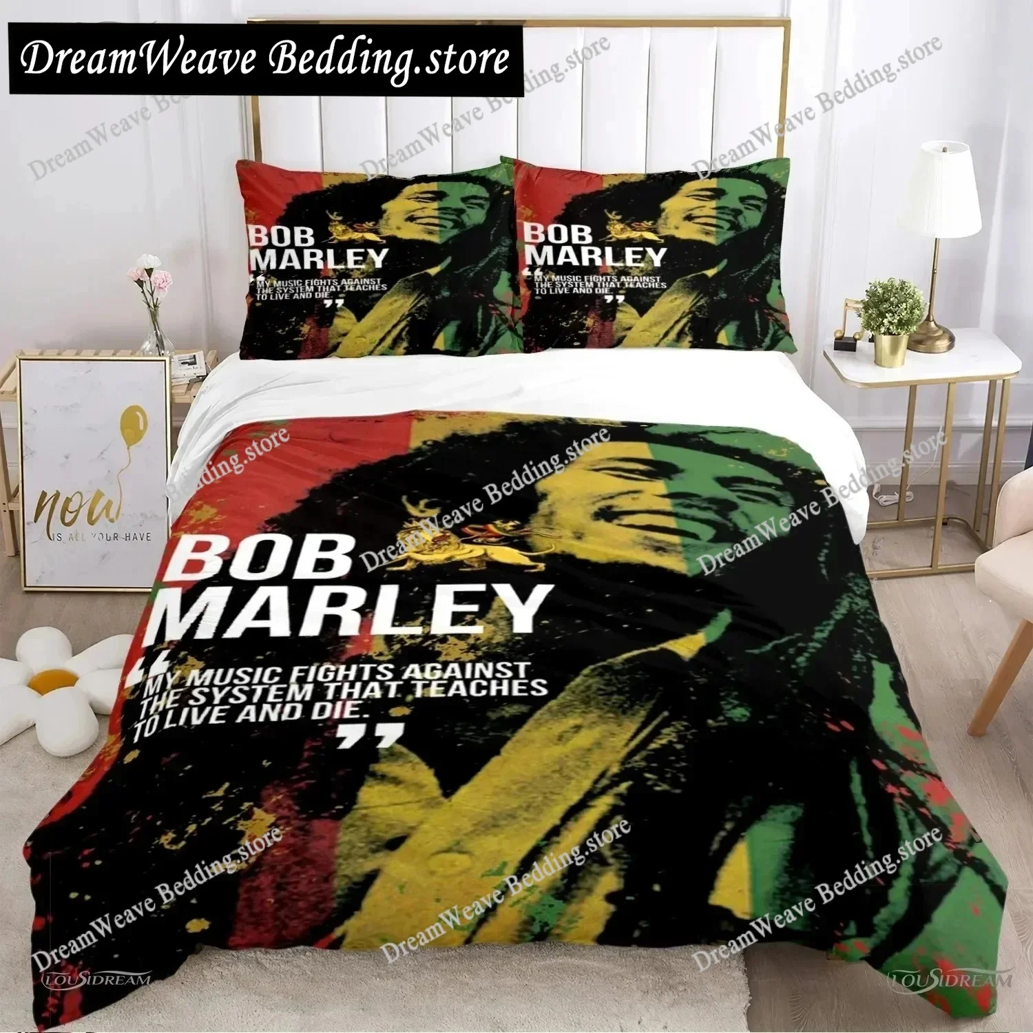 

Bob Marley Music Bedding Set Duvet Cover 3d Bedding Fashion Design Decoration King Duvet Cover Set Double Bed Set Bedding Sets
