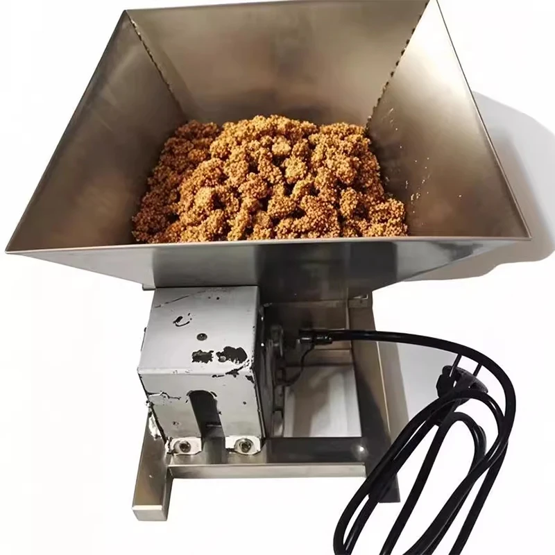 

60W 110/220V Electric Fruit Crushing Machine Stainless Steel Commercial Grade Crusher for Bread Brown Sugar Fruit Crushing Tool