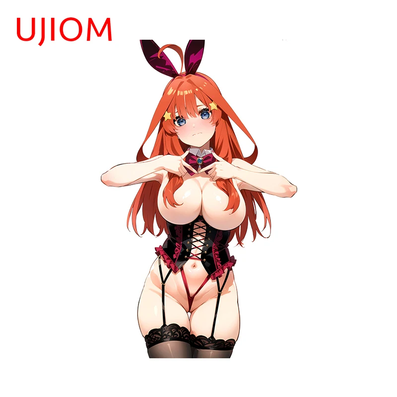 UJIOM 13cm × 8cm Itsuki Nakano Bunny Girl Wall Stickers Fashionable Anime Character Room Wallpapers Decals Funny Cupboard Decor