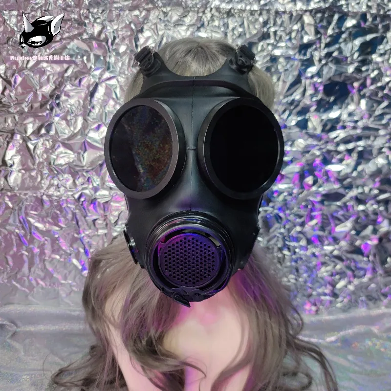 Gas mask latex clothing accessories breath control latex