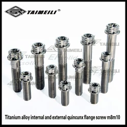 TAIMEILI 1pcs Titanium screws flower head flange screws M10x10/15/20/25/30---100mm screw thread pitch 1.25 motorcycle brakes
