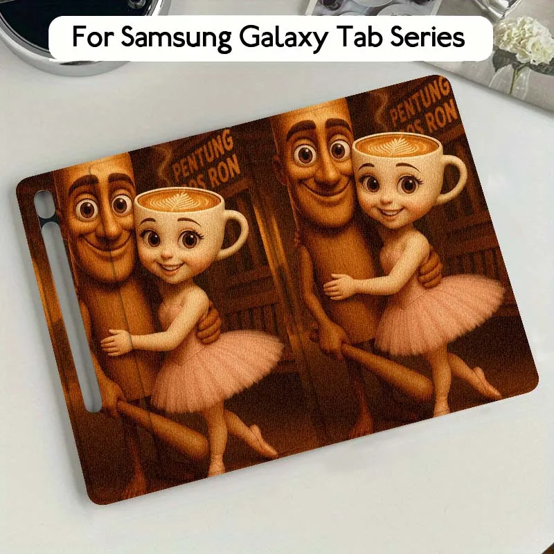 

Cartoon Balerina Capucina Art For Samsung Galaxy Tab S9 S10 S6 S7 S8 FE Plus Lite Inch Foldable Cover Tablet Case