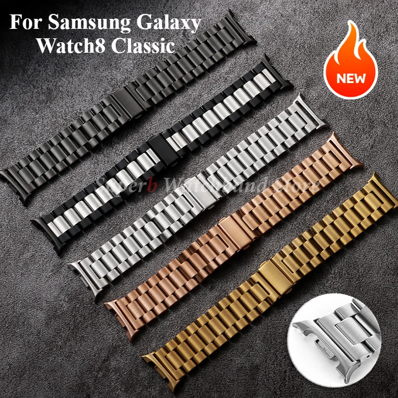 Stainless Steel Strap for Samsung Galaxy Watch 8 Classic Metal Watchband Bracelet for Samsung Watch 8 40mm 44mm Ultra2 Band