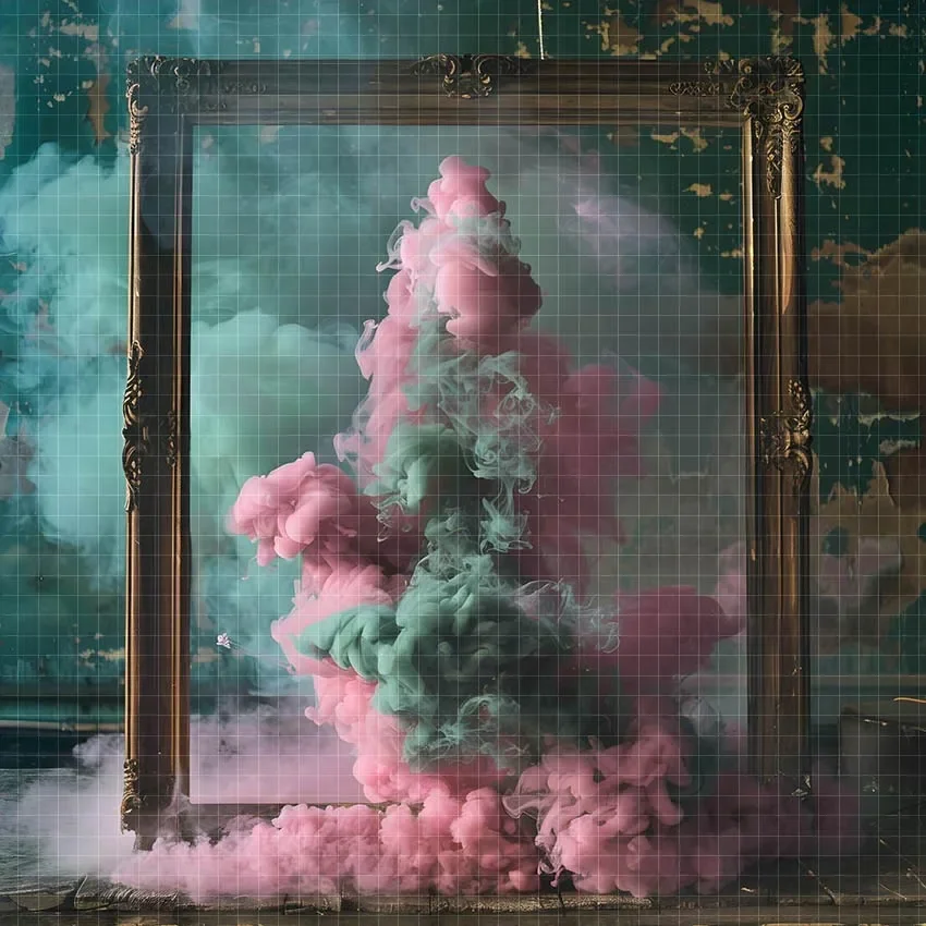 Mehofond 사진 배경 화려한 연기 프레임, 성인 생일, 결혼식, 출산 미술, 초상화 장식 배경, 사진 스튜디오