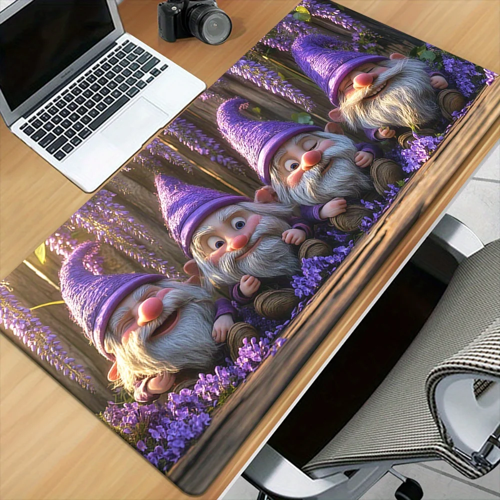 

Purple elf mouse pad with large anti-slip rubber is suitable for gamers and office use as a durable keyboard and PC accessory