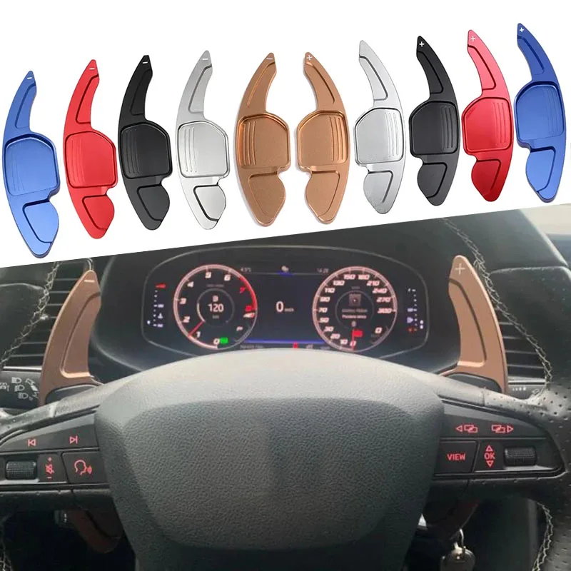 Shift Paddle For Seat Leon ST 5F FR Cupra Ateca Ibiza 6P Arona Tarraco Alhambra Car Steering Wheel Extension Shifter DSG Sticker