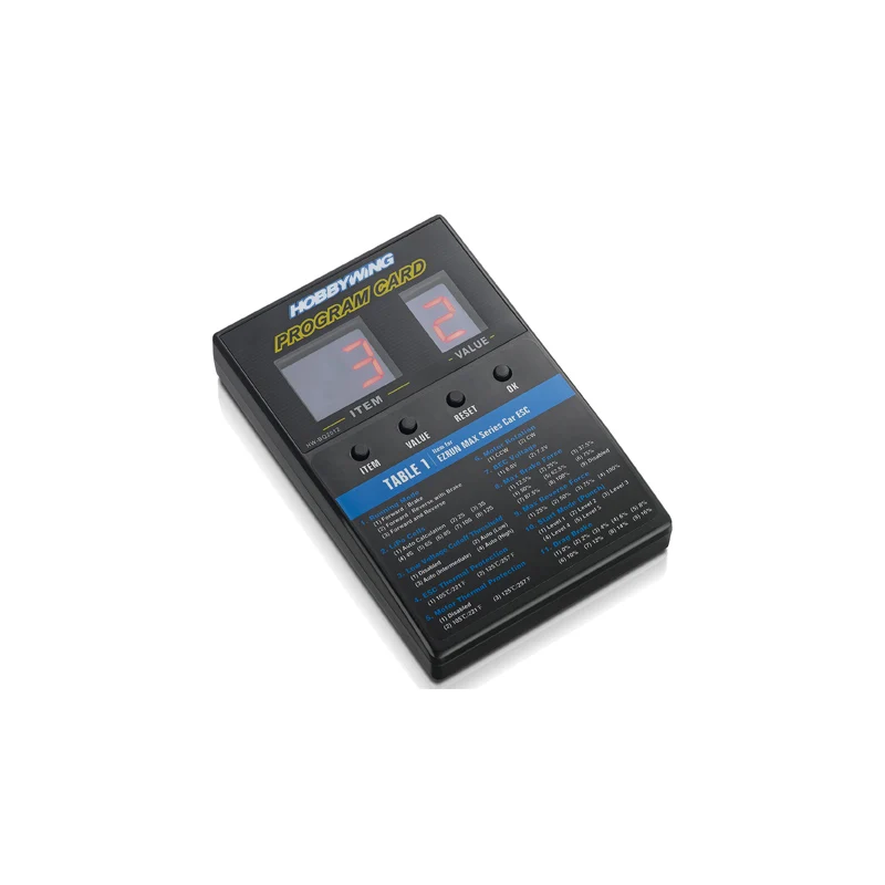 Hobbywing LED digital programming card suitable for EZRUN QUICRUN SEAKING PLATINUM V1/V2, FLYFUN V5, Skywalker V2