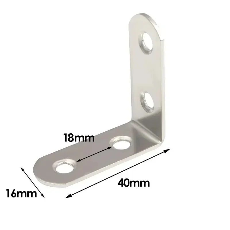 6Pcs 90 Degree Angle Corner Brackets Stainless Steel Corner Brace Fastener Wall Brackets Hanger for Shelves,Table,Chair