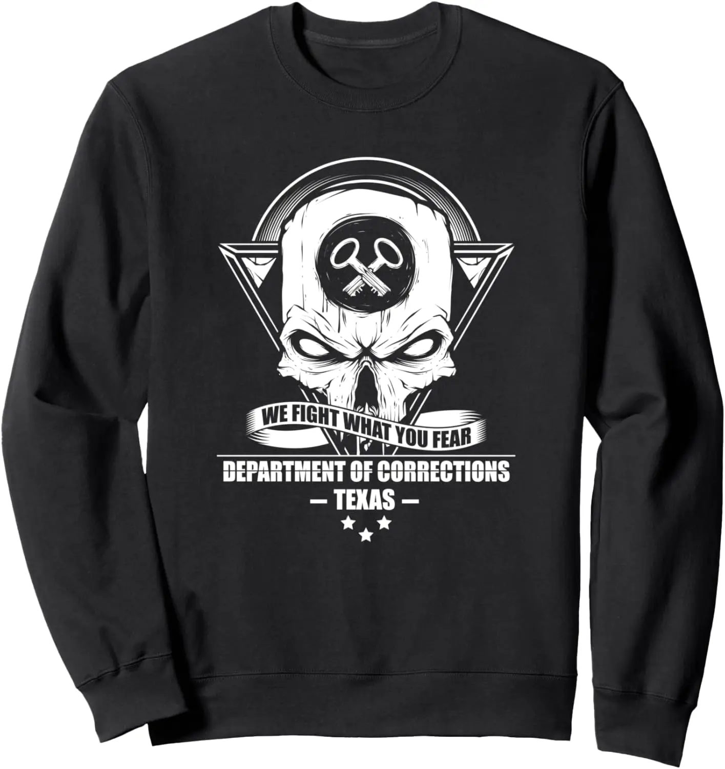 Texas Department Of Corrections Officer Skull Prison Sweatshirt