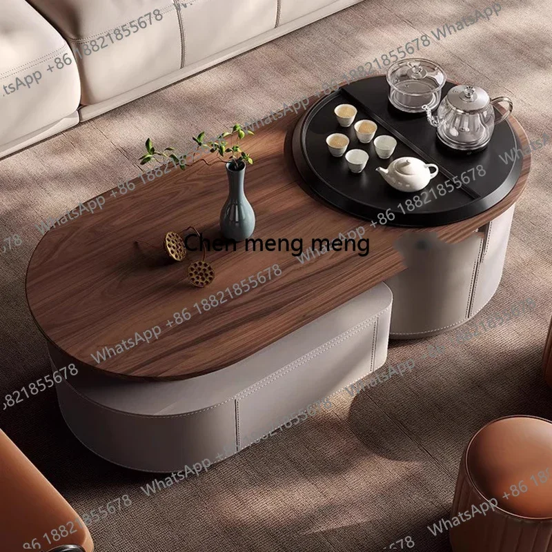 Moving Decoration Coffee Table Modern Wood Living Room Side Table Storage Drawers Writing Dinner Mesa Auxiliar Home Furniture