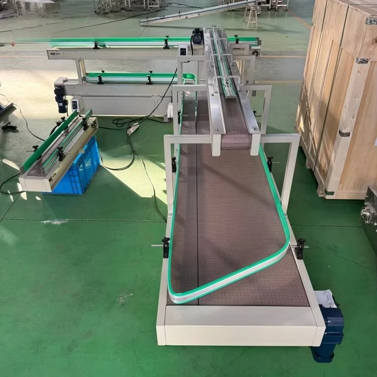 Customizable plastic modular belt conveyor for automated PU stainless steel conveyor systems for food production lines