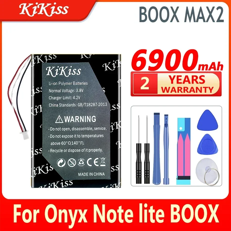 6900mAh KiKiss  New Battery BOOX MAX 2 For Onyx Note lite BOOX MAX2 2588158 Ebook Digital Batteries