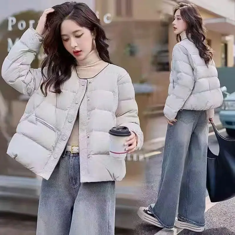 

Faionable Lightweight ort Women's down Jaet Du Feather Warm Slimming Autumn Winter New Sle Commute Sle Korean Ver...