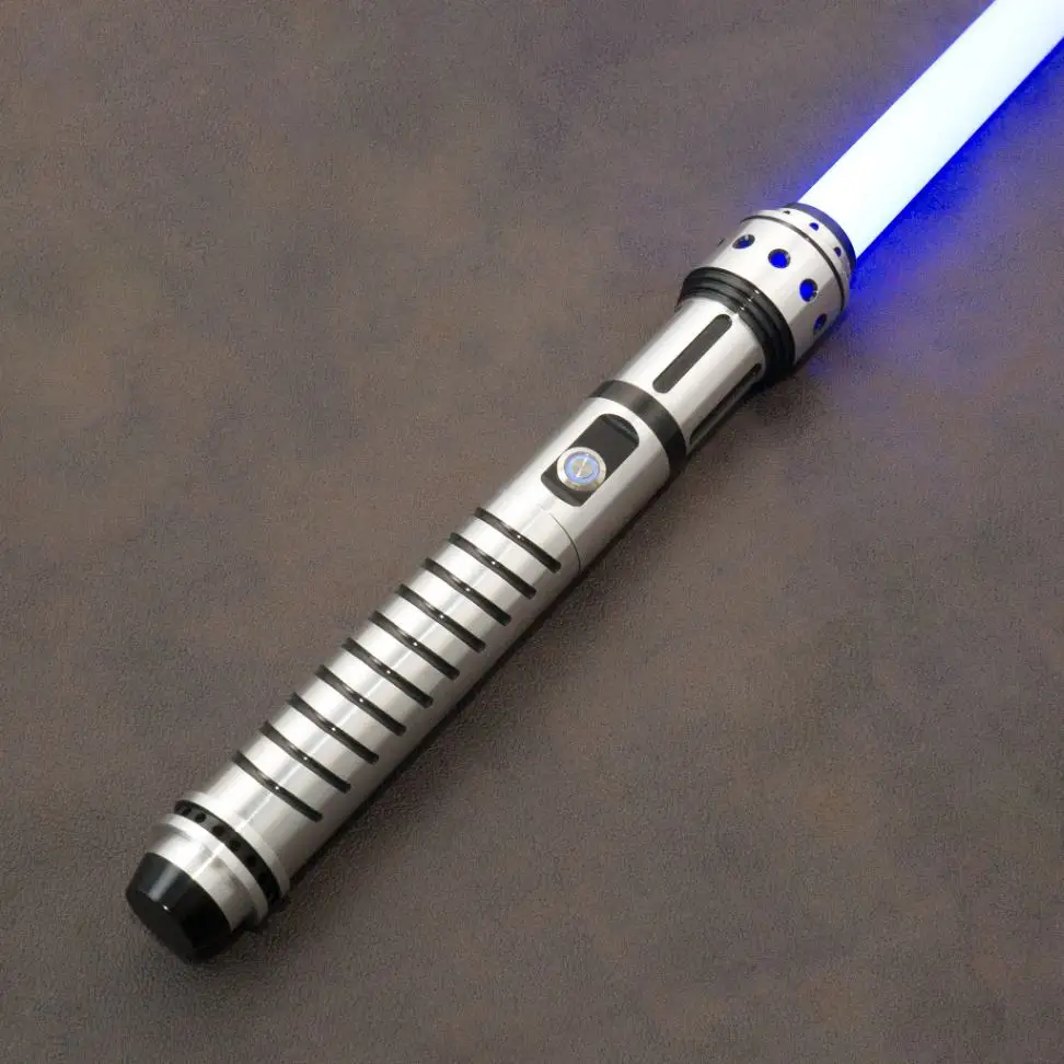 

AKsabers Metal Hilt Force Heavy Dueling Light Saber Sensitive Smooth Swing Infinite Color Changing with 28 Sound Fonts