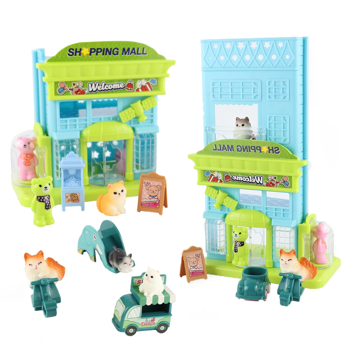 Doen Alsof Speelgoed Schattige Kat Huisdier Familie Speelgoed Mini Mode Kat Hond Supermarkt Spelen Huis Speelgoed Kat Pop Set Kerst Decoratie Nieuw