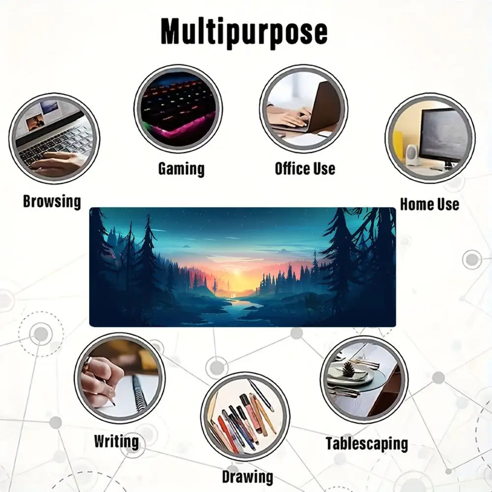Landscape Game Mouse Pad, Computer Computer Accessories, Keyboard Table Pads,stitched Edges,perfect for Office and Game Settings