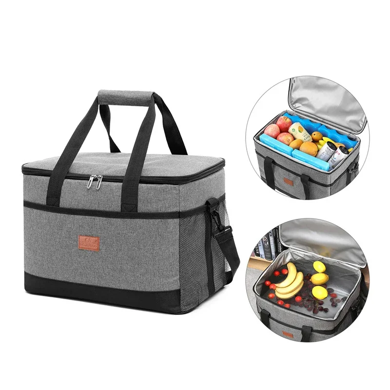 

35L Soft Cooler Bag Lunch Box Thermal Bags with Hard Liner Large Insulated Picnic for Camp Travel Family Outdoor Activities