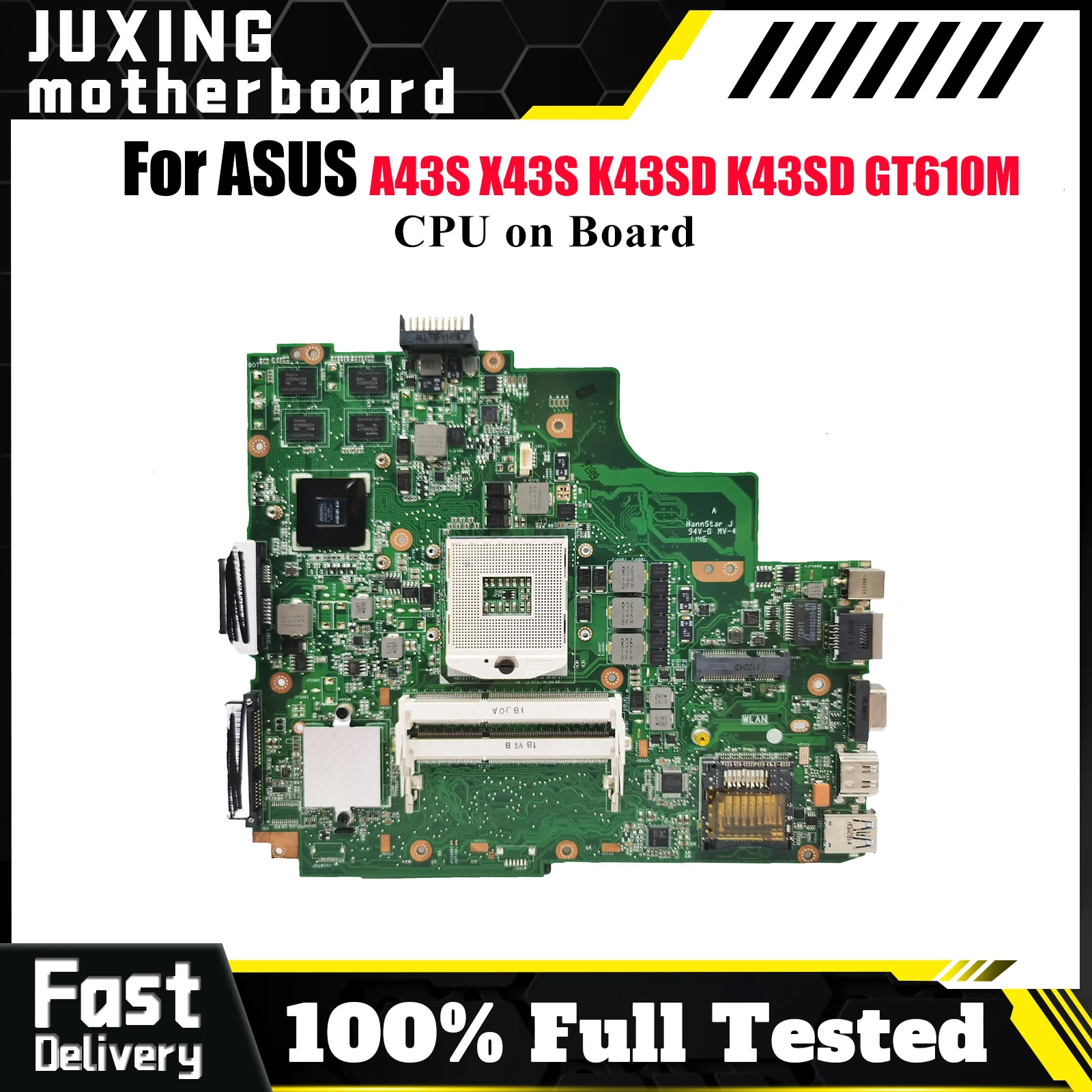

K43SD Материнская плата для ноутбука ASUS K43SD K43S A43S K43SM K43SV K43SJ X43S Материнская плата для ноутбука с процессором tests ОК быстрая доставка stk