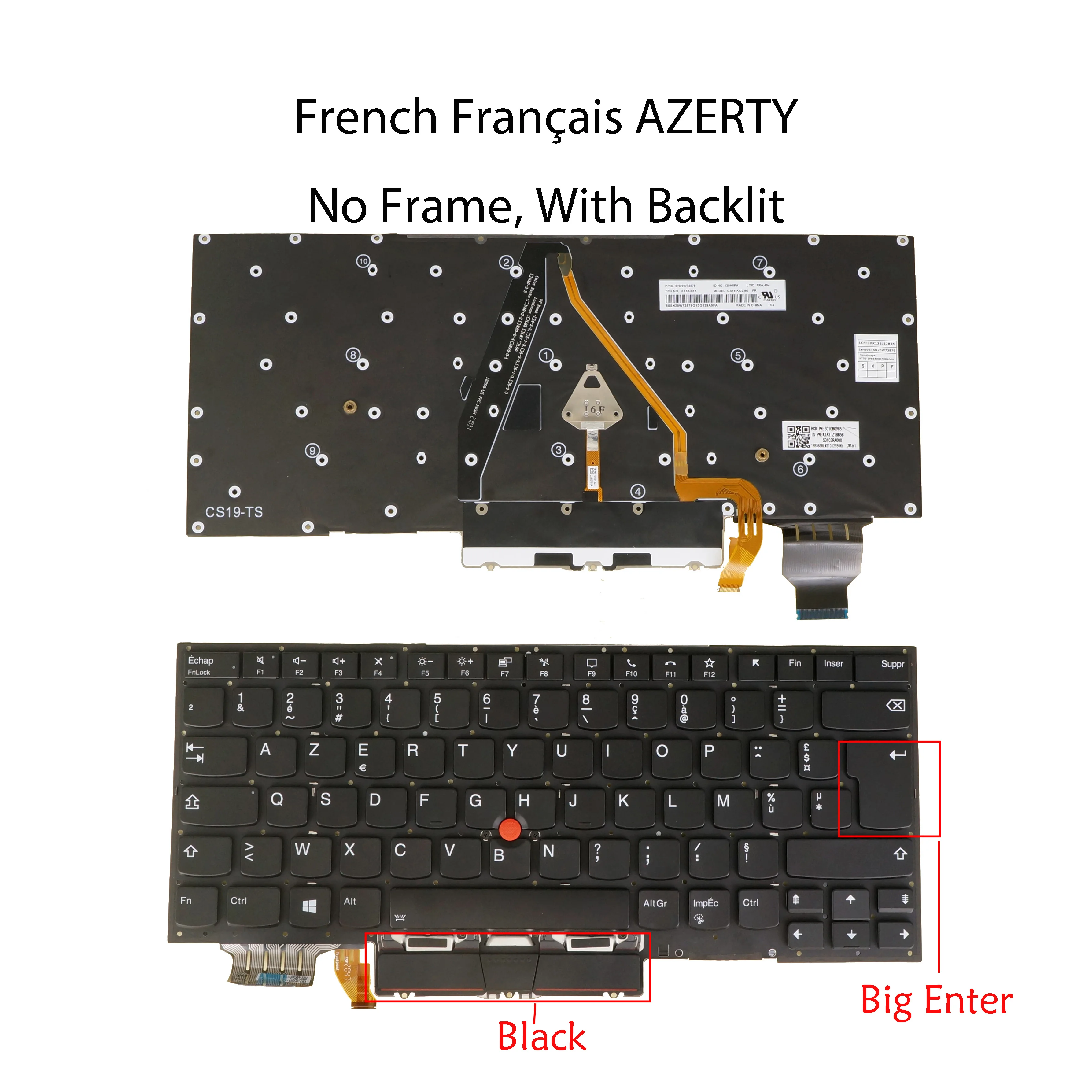 Backlit Keyboard For Lenovo ThinkPad X1 Carbon 7th / 8th, X1 Yoga