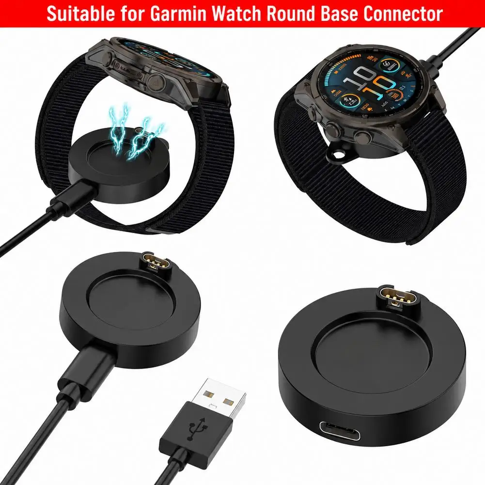 Charger For Garmin Venu X1/Fenix 8 7 6 5/Quatix 8/Tactix 8/Forerunner 570 970/Vivoactive 6/5/4S/Instinct 3 Charging Dock Adapter