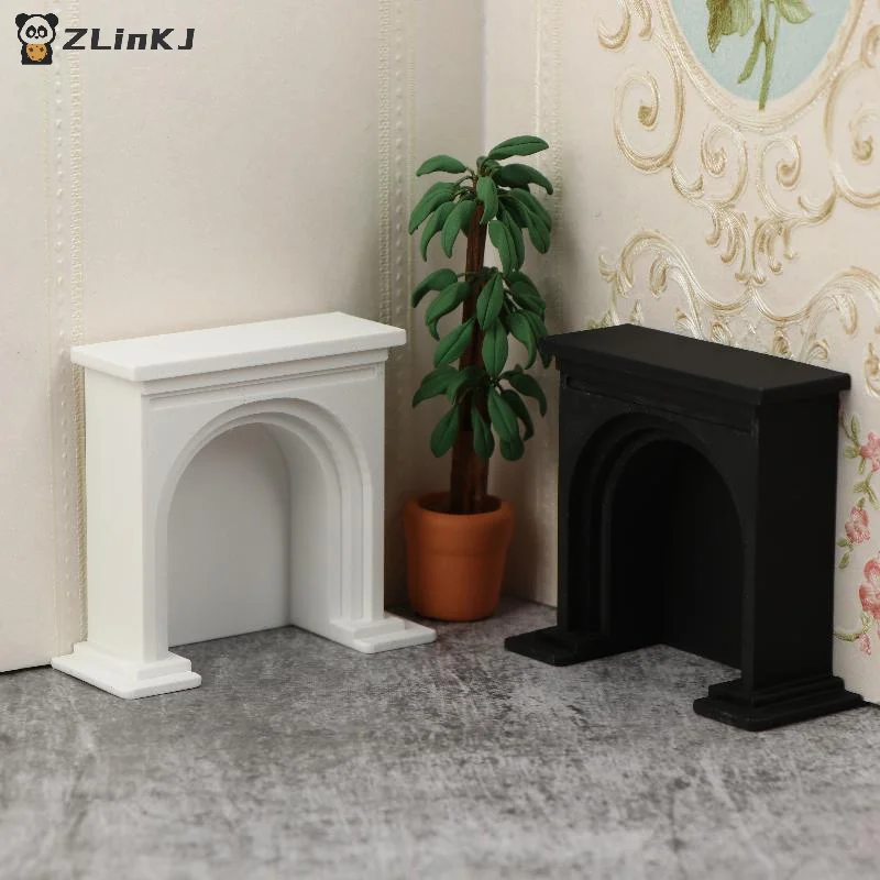 ▶ Mini cheminée pour maison de poupée, modèle de maison de poupée, scène de noël, meubles, accessoires de décoration, jouets de jeu pour enfants, 1/12