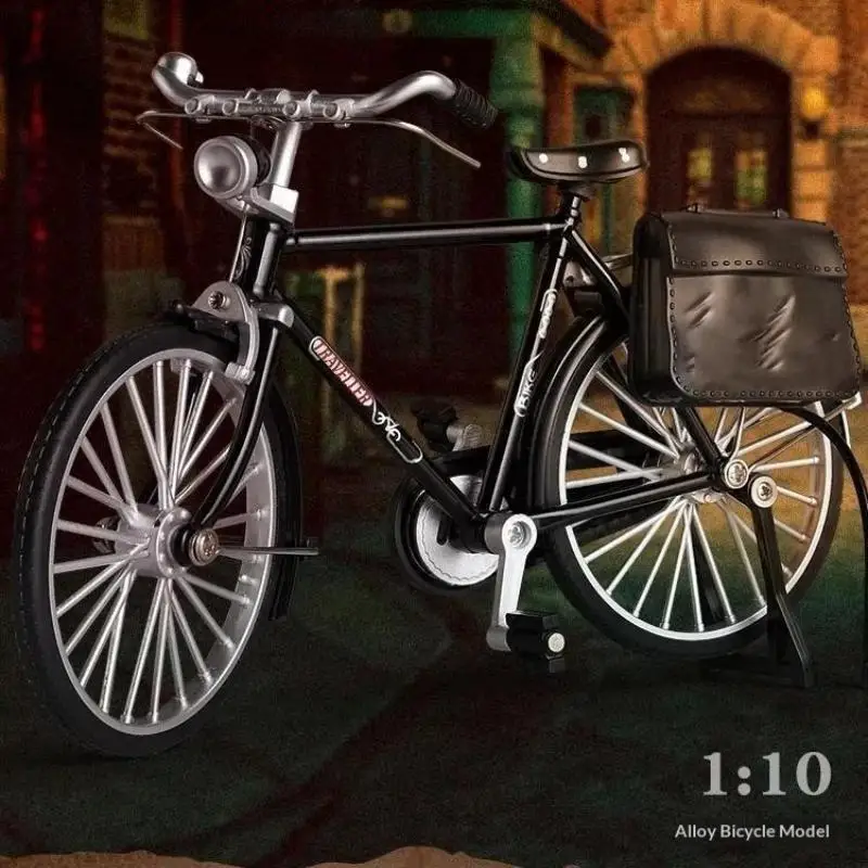 C New Handmade Diy Bicycle Model With A 28-Inch Frame A Retro 90s-Style Assembly Toy Semi-Alloy