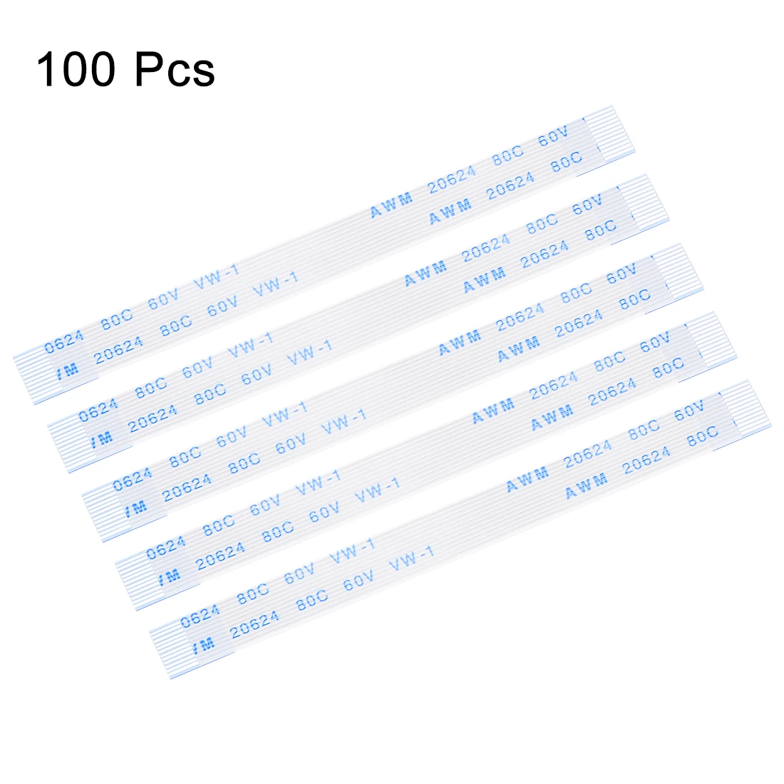 100Pcs FPC/FFC Ribbon Flexible Flat Cable 12 16 Pin 0.5MM 1.0MM Pitch A Type 76/100/220/250mm Length for LCD TV PC Copy Machine