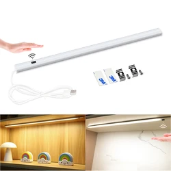 USB 5V Aluminium LED Bar Light Hand Sweep Motion Sensor LED Wireless Cabinet Lights 30/40/50cm 3Color Temperature Night Light