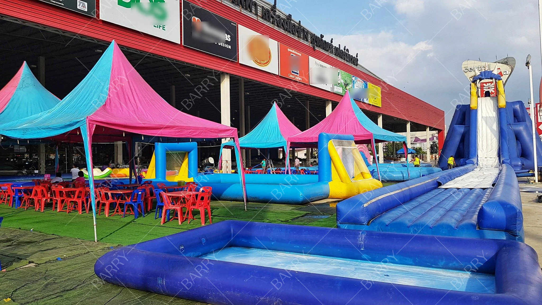Commercial Summer Dragon Outdoor  Game Giants Mobile Inflatable Water Park
