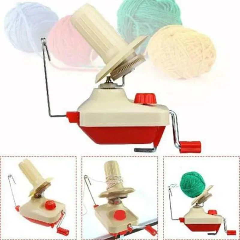 Small Hand Operated Cable Needle Wool Winding Machine In Box Swift Yarn Fiber String Ball Wool Winder Holder For Household