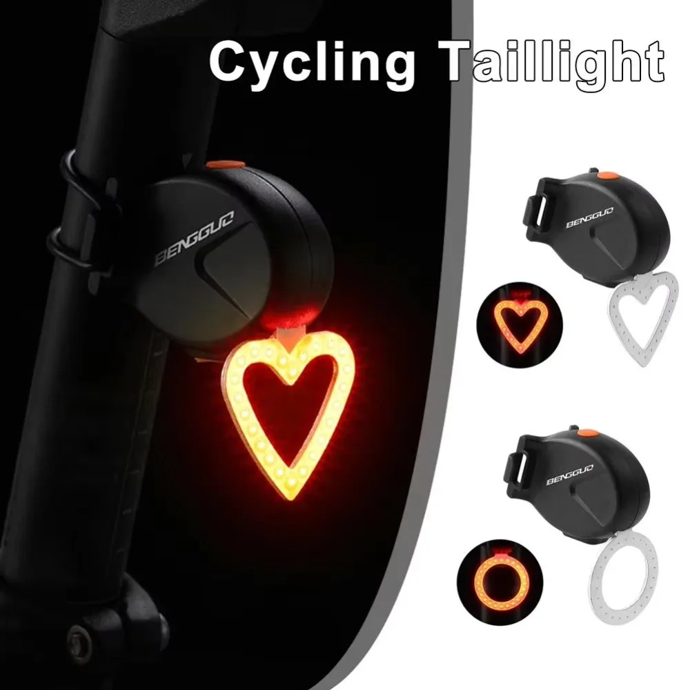 ABS Bike Tail Light Type C USB Rechargeable Cycling Safety Taillight Ultra Bright IPX6 Waterproof Flashing Lights Road Bikes