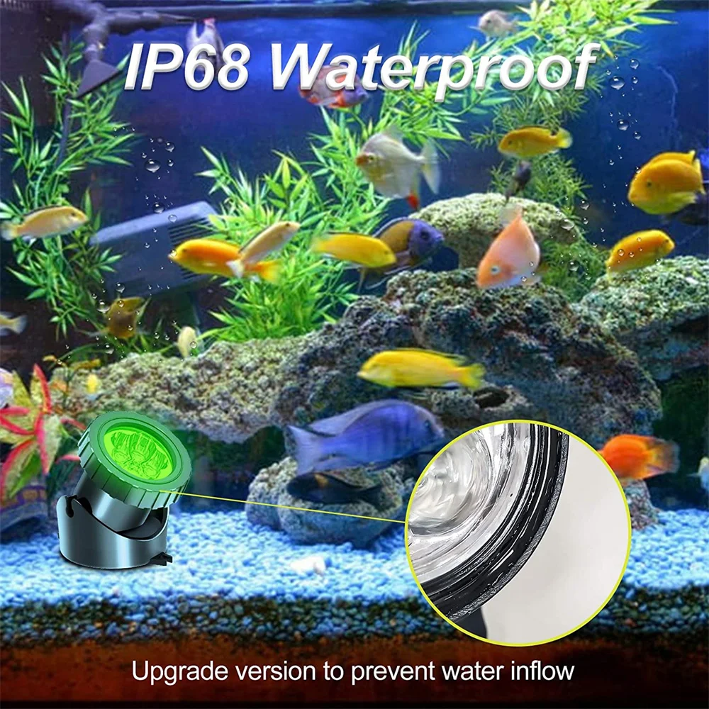 Outdoor RGB Color Solar Spot Light Adjustable Head Angle Underwater Security Lamp Auto On/Off for Lawn Fish Tank Pool Party