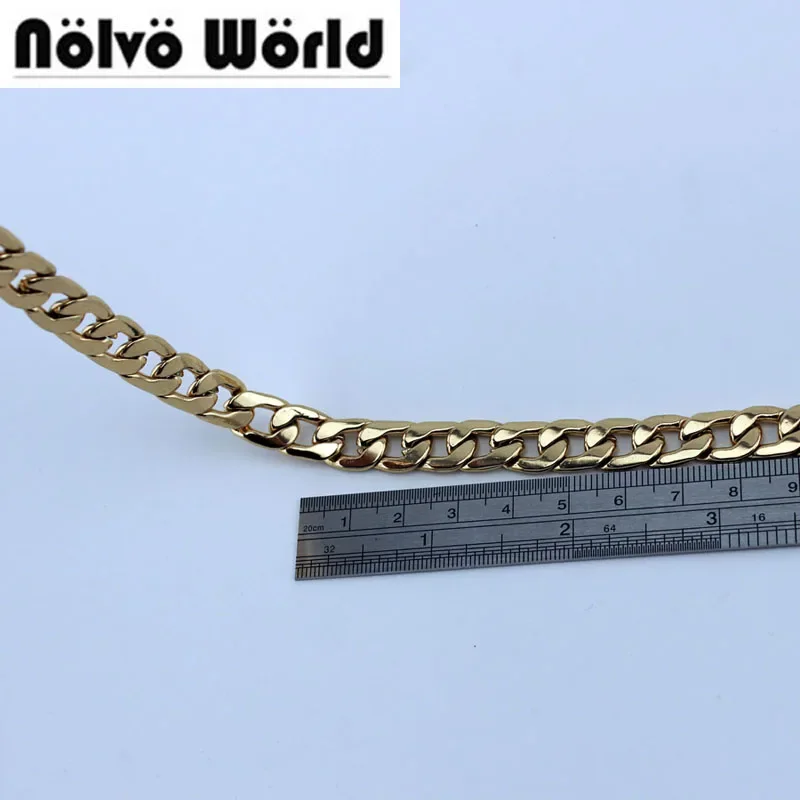 10 meters 4 colors 9mm wide oval chains metal DIY chain handmade handbags chain