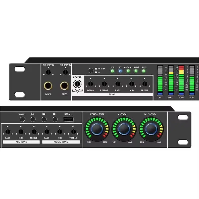 Professional UB12 Peormance o Processor Digital Preamp Effect Dj Equipment