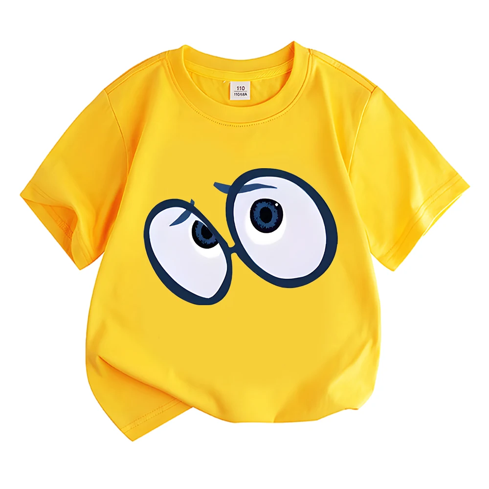 Kids Clothing Inside Out 2 Childrens Wear Boys and Girls T-shirt Tops Cartoon Anime Sadness Print Children\'s Sportswear T Shirt