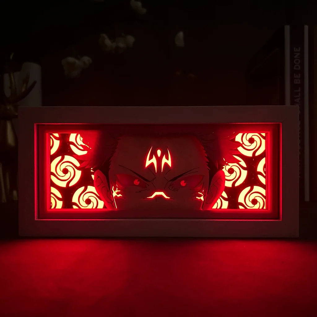 

Ryomen Sukuna Led Anime Light Box For Bedroom Decoration Hot Selling Shadow Box Birthday Gift Bedside Night Lamp Shelf Decor