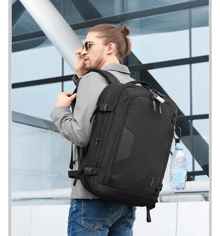 KAKA-mochila de viaje para ordenador portátil de gran capacidad para hombre, bolso de hombro para equipaje, resistente al agua, 15,6 pulgadas