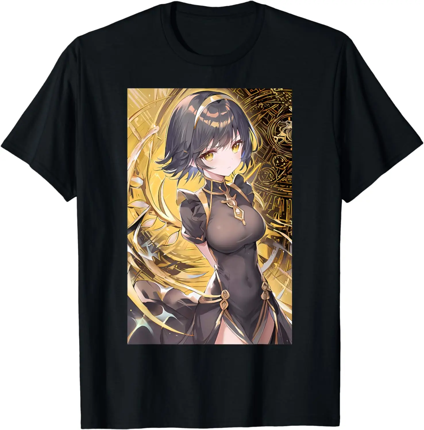 Cute Black Haired Anime Girl T-Shirt