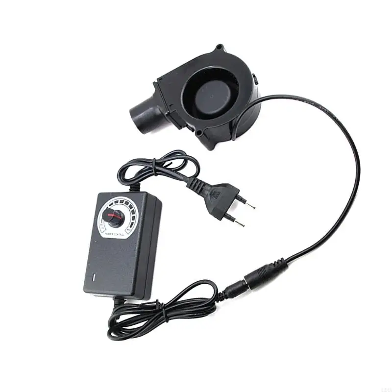 Вентилятор BBQ Air Blower 12V Большой поток воздуха 100-240V с вареньем вентилятора с переменной скоростью пикники.