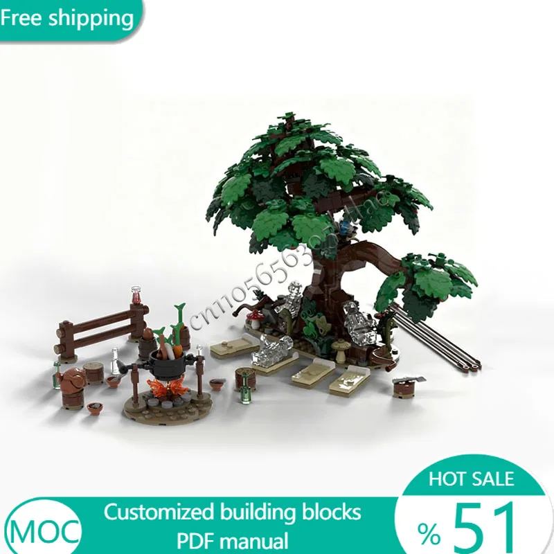 688 Uds. Árboles manzana campamento de aventura MOC personalizar bloque de construcción Modular Popular educativo niños DIY juguete regalo de Navidad