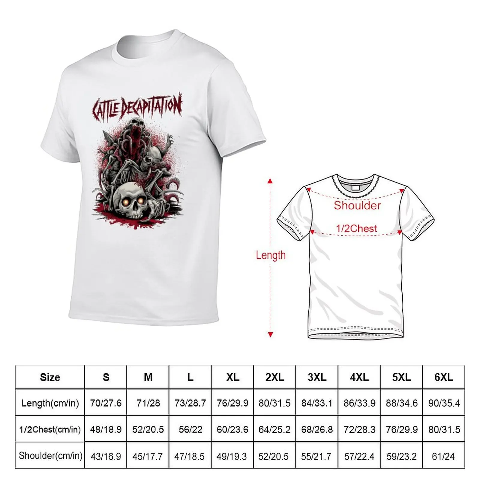 Cattles Decapitations Band T-Shirt anime t shirts for man t shirts for man cotton soft T-Shirt