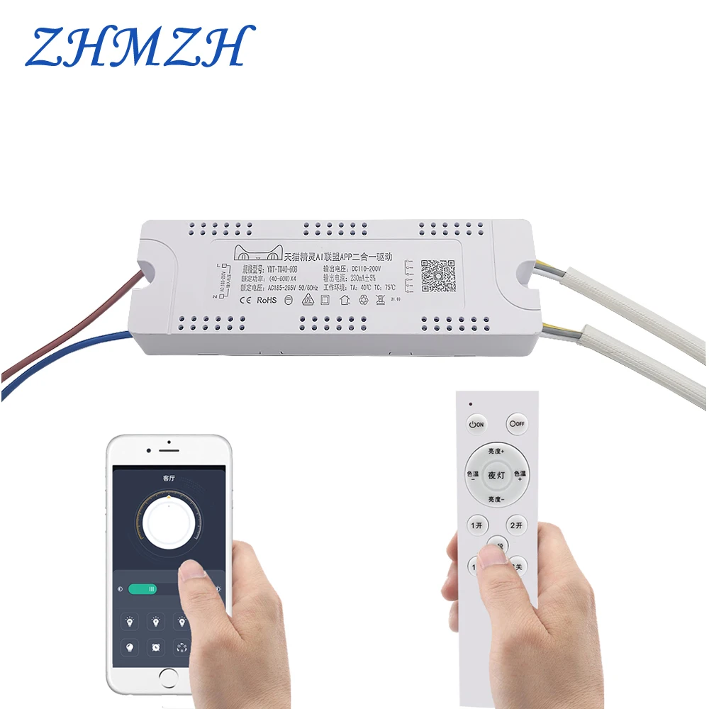 ZHMZH AC220V Intelligent Remote Control LED Drive Lamp Smart Pro App 230mA Constant Current Power Supply 185-265V For Chandelier