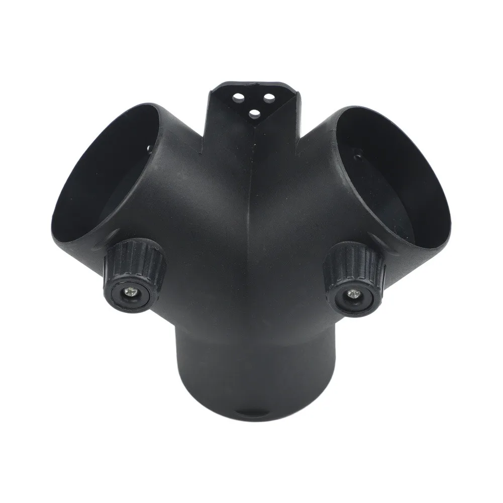 Air Heater Outlet Duct Tee with Adjustable Flap for 60mm and 75mm for exhaust Applications in Automotive HVAC and Heating Setups