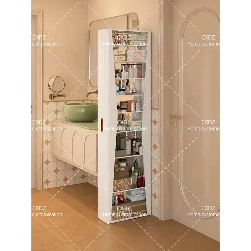 Kitchen Refrigerator Gap Storage Cabinet Multi-layer Shelf Side Seam Organizer Integrated Entrance Rack for Home Use
