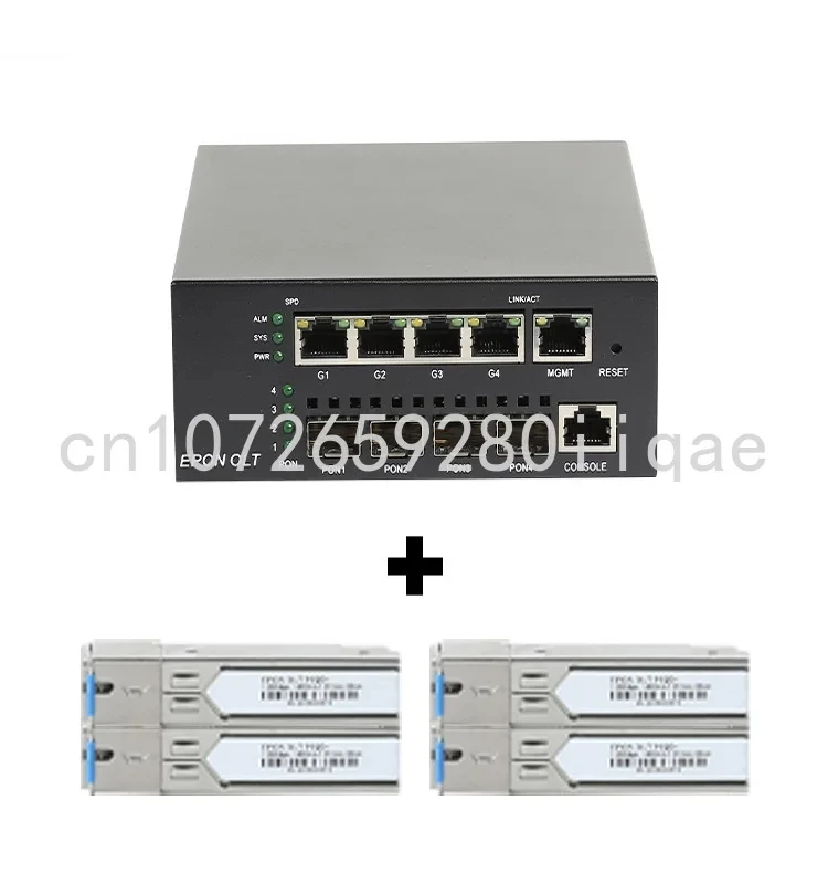 HUWEI ZTE 호환 사용자 256, 4pon 에폰 OLT 4 포트 DC12V WEB SNMP CLI
