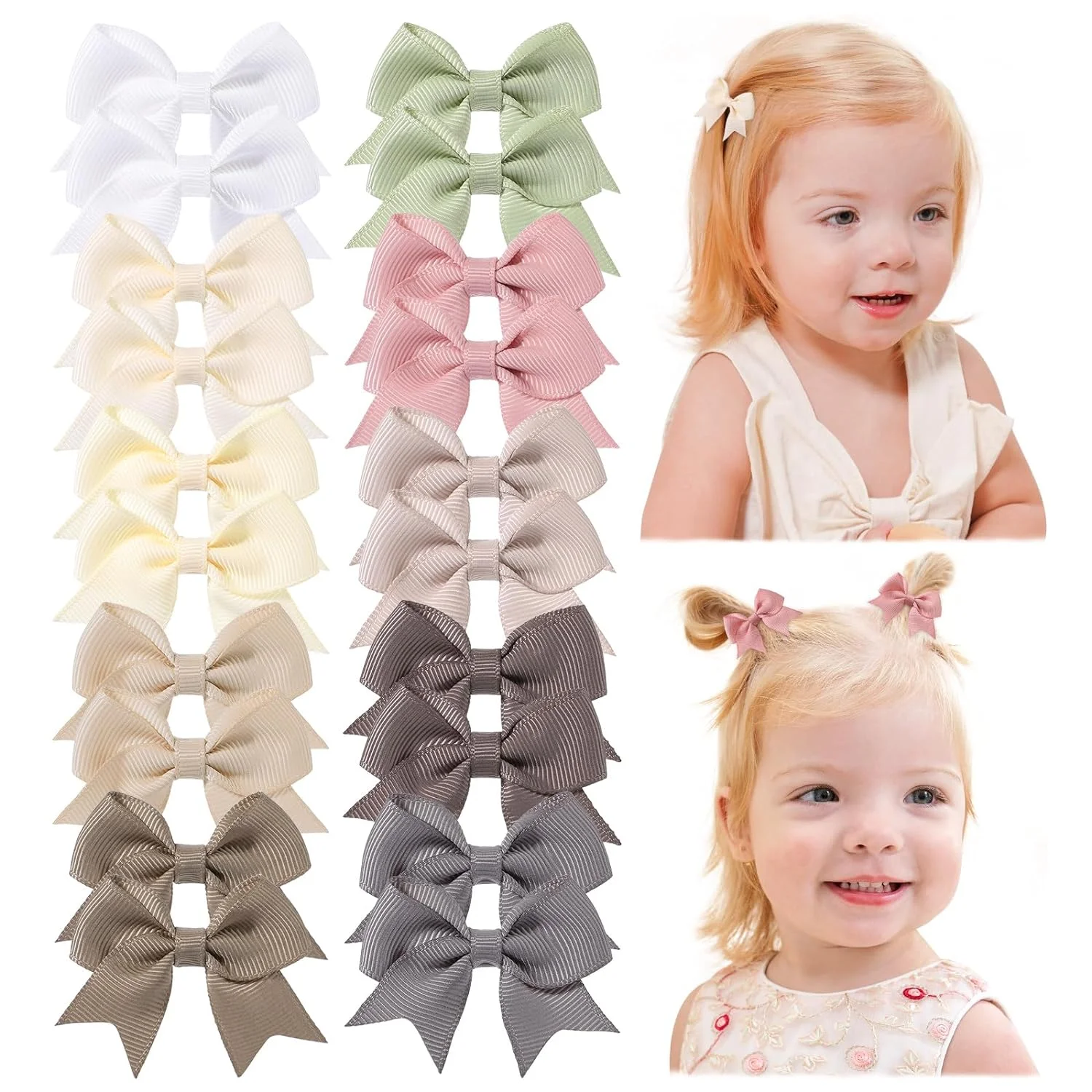 10pcs Baby Hair Clips Girls Bows 2\