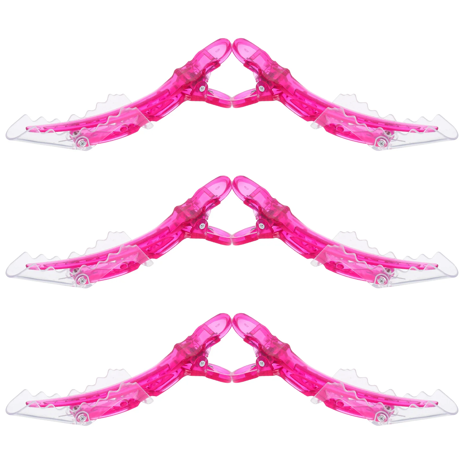 

6 pcs Alligator Clips Durable Plastic Firmly Hold Hair Sections Stylist Barber DIY Haircut Projects Clips Hair