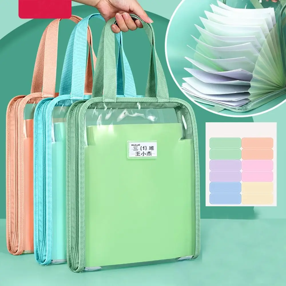 Moda PP A4 Dosya Klasörü Yüksek kapasiteli 13 Katmanlar Dosya Çantası Taşınabilir Belge Çantası Hediye