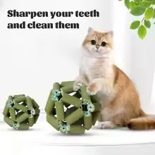 

Cat Dental Health Toy Safe Cat Toy for Chewing Natural Silvervine Stick Cat Grass Cage Balls Teeth Toys for Indoor for Breeds